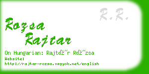 rozsa rajtar business card